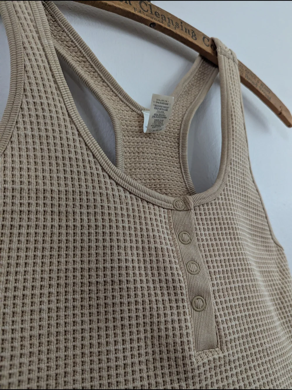 Aerie Offline Waffle Knit Tank Sports Bra/ Racerback Crop Top